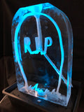 Halloween Drinks Ice Sculpture RIP Tombstone Luge
